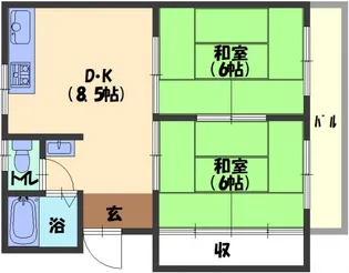 クレール東江端【1階】の間取り