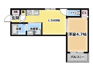 K vell Garden 香里【3階】の間取り