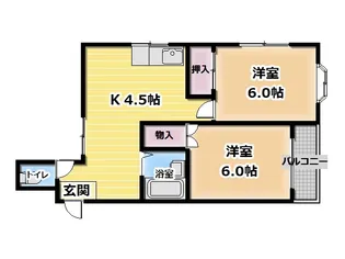 サザンクロス大橋【3階】の間取り