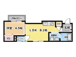 girasol kadoma【1階】の間取り