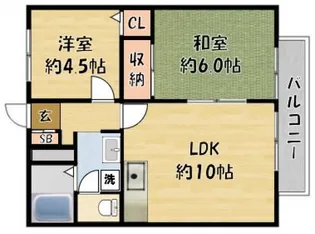 エスポワールA【1階】の間取り