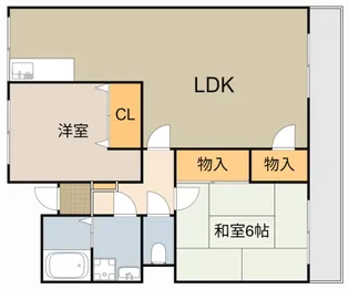 2LDKの間取り画像