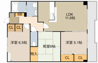 コモド【3階】の間取り