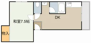 フリーディオ御堂【1階】の間取り
