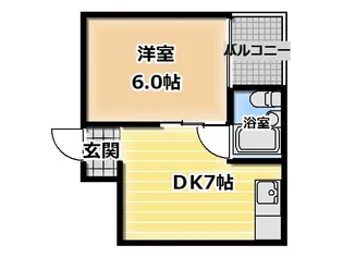 フリーディオ中木田【1階】の間取り