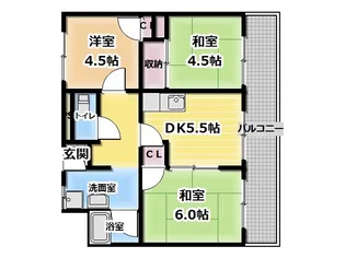 グリーンプラザ【4階】の間取り