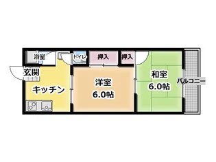 昌人ハイツ【201号室】の間取り