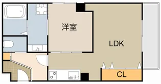 アンソレイエ古川橋【5階】の間取り
