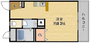 ロイヤルコンフォート【403号室】の間取り