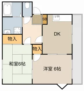 ハイツヒミコC棟【101号室】の間取り