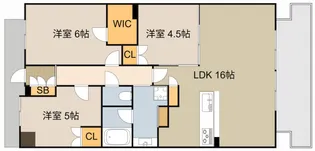 パークホームズLaLa門真【5階】の間取り