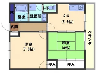 大西マンション【2階】の間取り