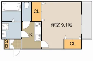 モンレーブ【102号室】の間取り