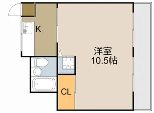 隆生ハイツ【2階】の間取り