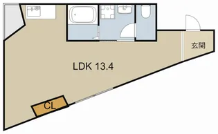 幸福ハイツ【401号室】の間取り
