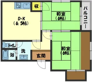 シティライフ廻戸【406号室】の間取り