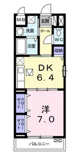 アベリア高倉【1階】の間取り