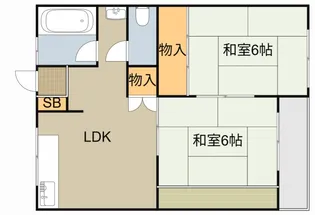 2LDKの間取り画像