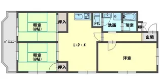 丸信リバーサイドコーポⅡ棟【101号室】の間取り