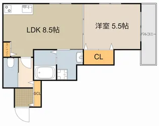 レユシール金田Ⅰ【3階】の間取り