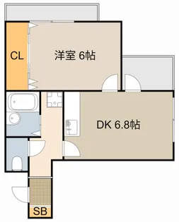 ハイツ中道【102号室】の間取り