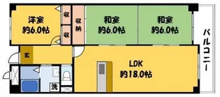 ヴィルヌーブエスト【1階】の間取り