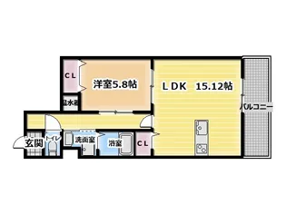 バッカス【4階】の間取り