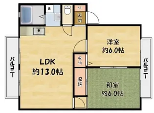サンビレッジ太間B【2階】の間取り
