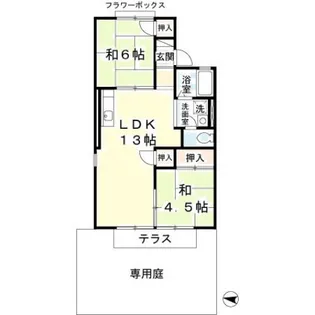 K.エステートビューラーA棟【1階】の間取り