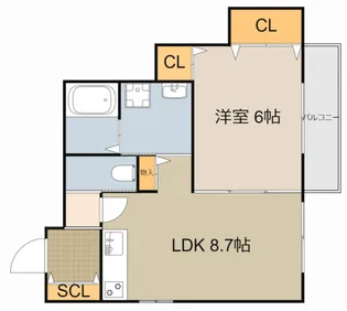 レユシール金田Ⅰ【2階】の間取り