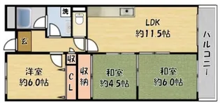 アドラブール古川橋WEST【207号室】の間取り