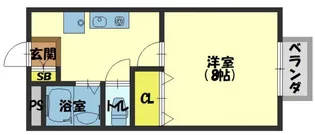 イーストインⅡ【108号室】の間取り