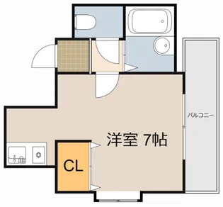 オークグレイス香里園【206号室】の間取り