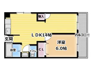 コーポラス都Ⅰ【401号室】の間取り
