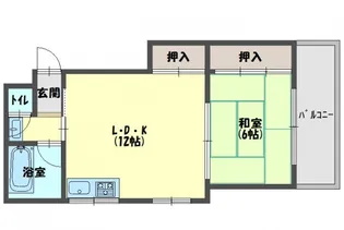 香里園ハウス【401号室】の間取り