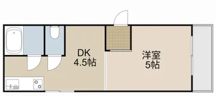 コーポ山岡【202号室】の間取り