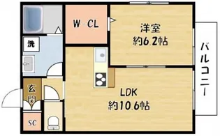 Glanz Dorf【201号室】の間取り