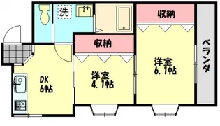 コンフォート大利【306号室】の間取り