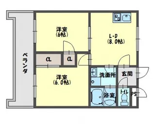 スカイハイツ【203号室】の間取り