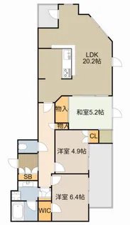 サンマークスだいにちサンタワーレジデンスG棟【2502号室】の間取り