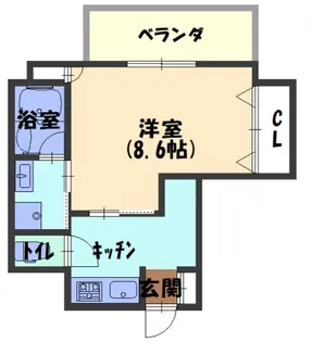 リバティ西三荘【2階】の間取り