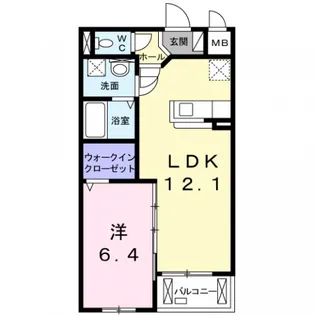 アムール【1階】の間取り