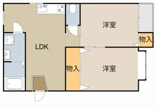 パールハイツ野里【1階】の間取り