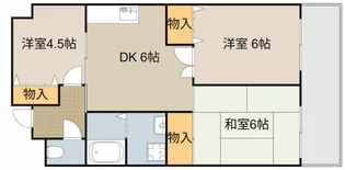 グランドヴィラ香里【609号室】の間取り