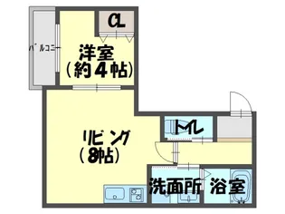 ジーメゾン守口藤田【1階】の間取り