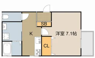 レユシール垣内【1階】の間取り