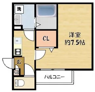ALEGRIA藤田町WEST【3階】の間取り