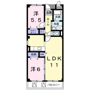 サンパティーク・ジャン【3階】の間取り