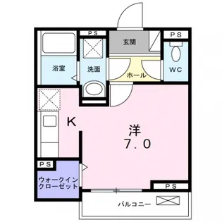 メゾンカルム【2階】の間取り