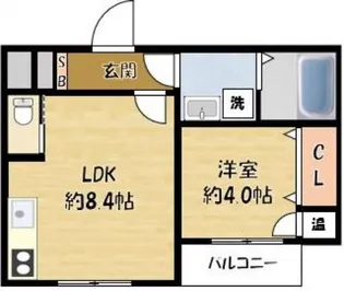 STARMAISON寝屋川【201号室】の間取り